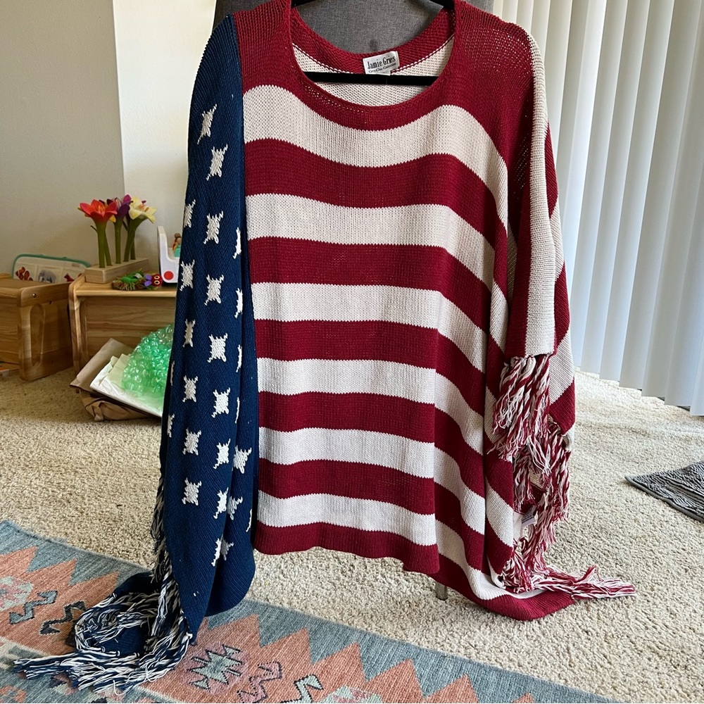 Jamie Gries American Flag 🇺🇸 poncho
